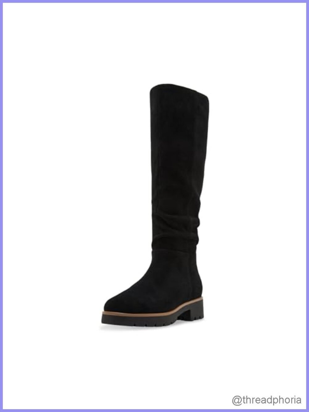 Waterproof Mid-Calf Suede Boots with Cushioned Insole and Soft Lining